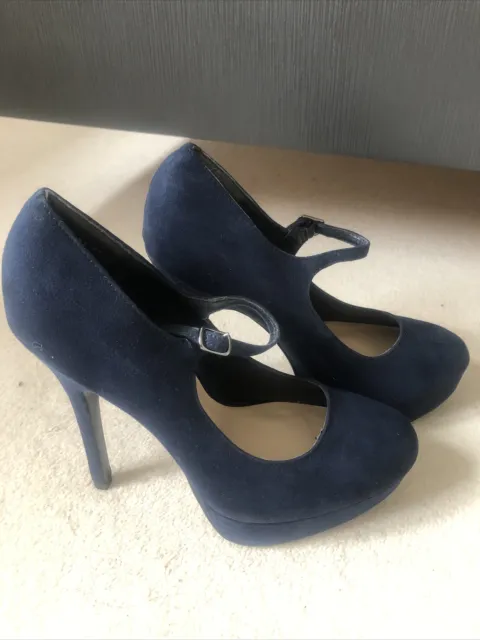 STILETTO HIGH HEEL Navy Blue Sexy Dolly Shoes, Office, Smart, Party ...