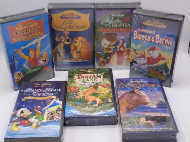 videocassette Disney classici cartoni animati vhs sigillate nuove Lotto