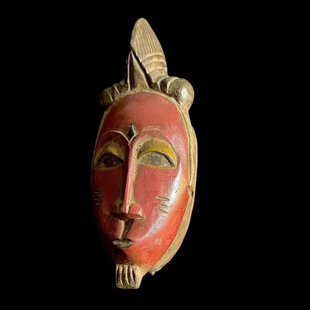 African Tribal Face Mask Wood Hand Carved Wall Hanging guro style mask-9383