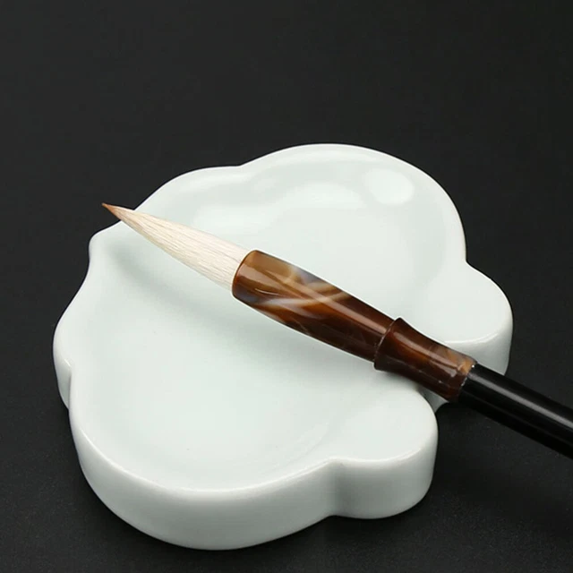1Pc Tinte Gericht Chinesische Kalligraphie Tinte Stein Malerei Inkstone 3
