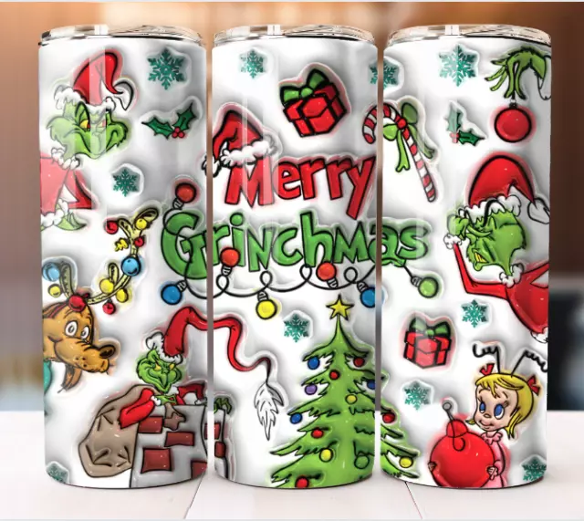 Grinch Grinchmas Christmas Design Cup 20oz Tumbler Mug 20 oz Stainless Steel