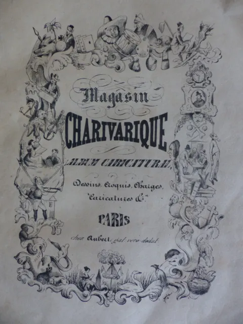 MAGASIN CHARIVARIQUE livre broché LOT de 98 CARICATURES 1850