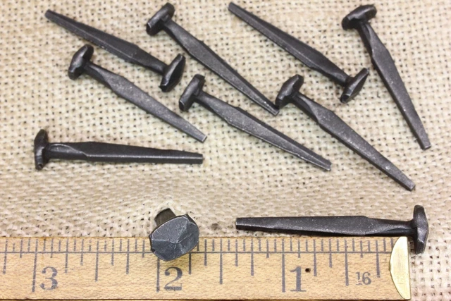 1 1/2" Rose head 10 nails square wrought iron vintage rustic Decorative historic