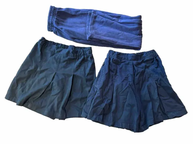 Size 12 Navy Blue School Uniform culottes Skort Track Pants Shorts