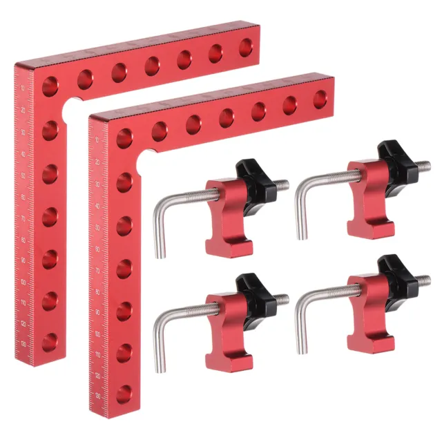 Corner Clamp 90 Degree 5.5" Right Angle Clamp Set for Woodworking 2pcs Red
