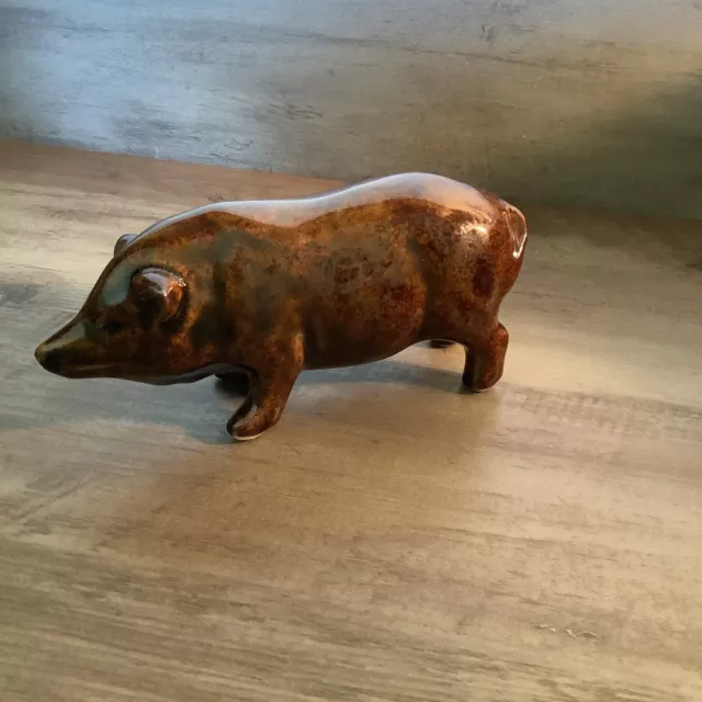Red Wing 2010 Commemorative Pottery Ceramic Pig 6"X 3"