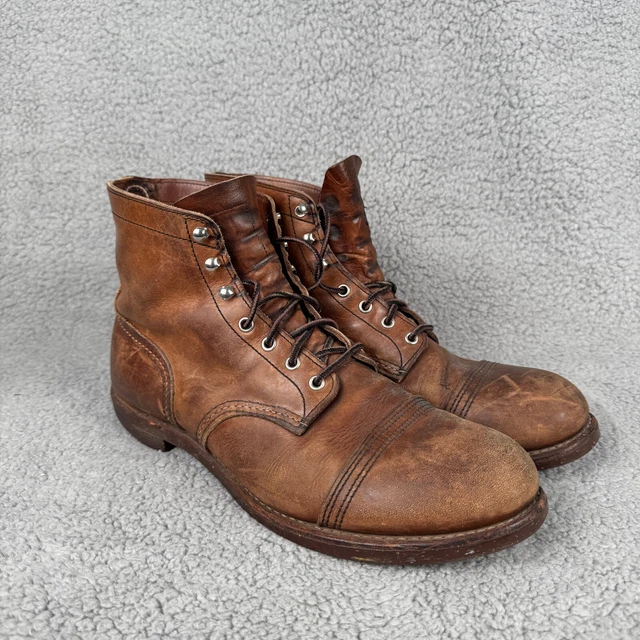 Iron Ranger Brown RED WING 8111 Heritage Iron Ranger Brown Leather Boots Mens Size 12D ...