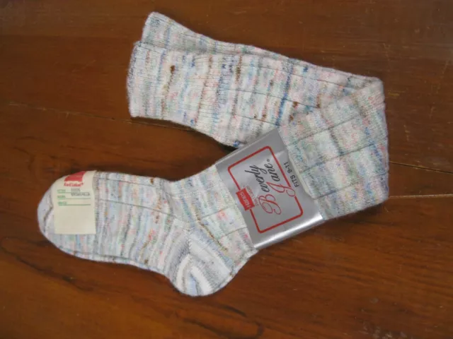 Vintage Hanes Red Label Beverly Jane Socks Multicolor 9-11 NOS