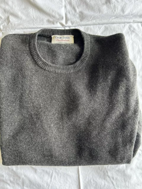 Maglione GRAN SASSO puro cashmere cachemire GIROCOLLO tg. 7 veste anche tg 58