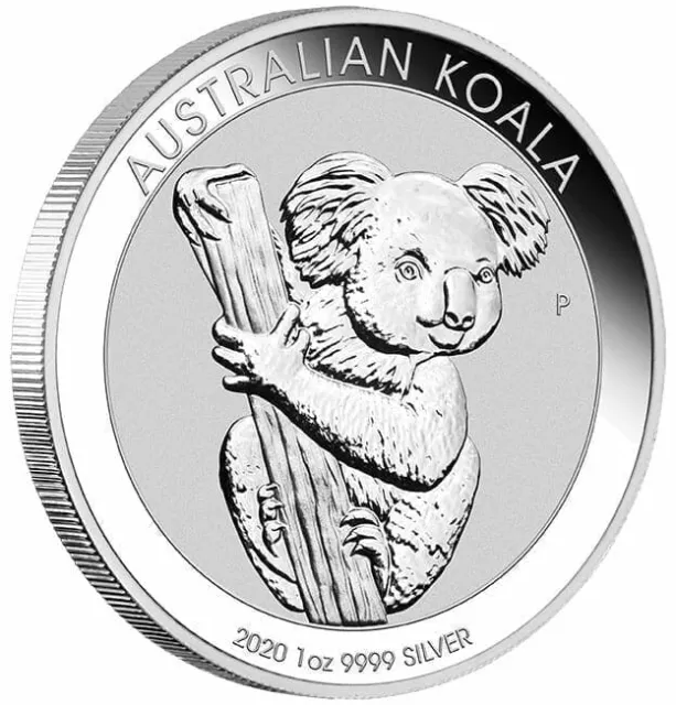 1 Oz .9999 Fine Silver Bullion Coin - 2020 Australian Koala Perth Mint - Capsule