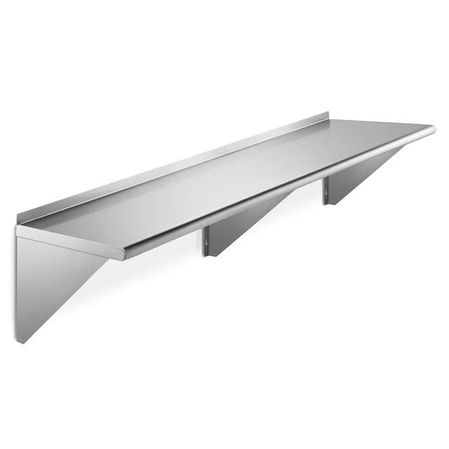 Stainless Steel 12" x 72" Commercial Kitchen Wall Shelf Restaurant Shelving
