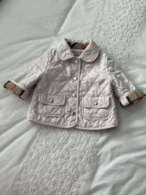 Burberry Baby Girls Coat, Age 6 Months