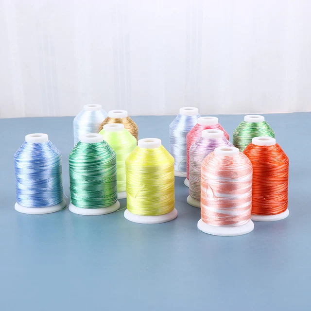 12 rollos bordado cuerda máquina bordado rosca kit bobinas hilo de coser kit