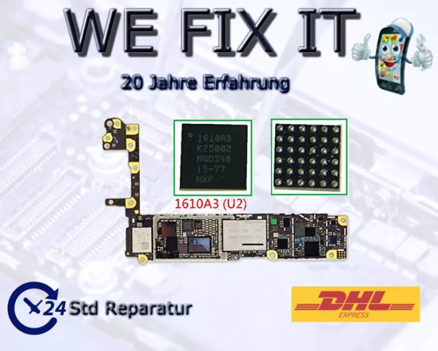 iPhone 6S U2 Chip Reparatur Inkl Akku .Akku schnell leer,Ladechip Reparatur