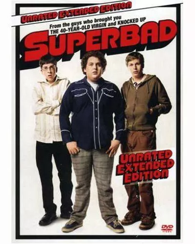 Superbad DVD Unrated Extended EDITION Michael Cera + Jonah Hill MOVIE SUPER BAD