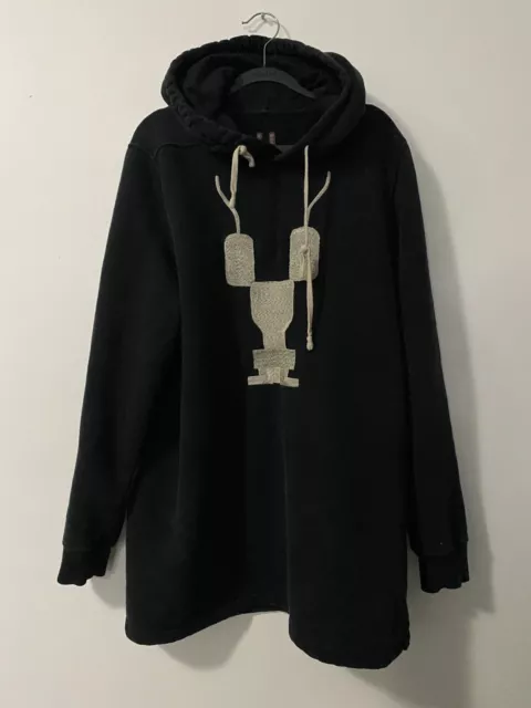 Rick Owens DRKSHDW black hooded sweatshirt
