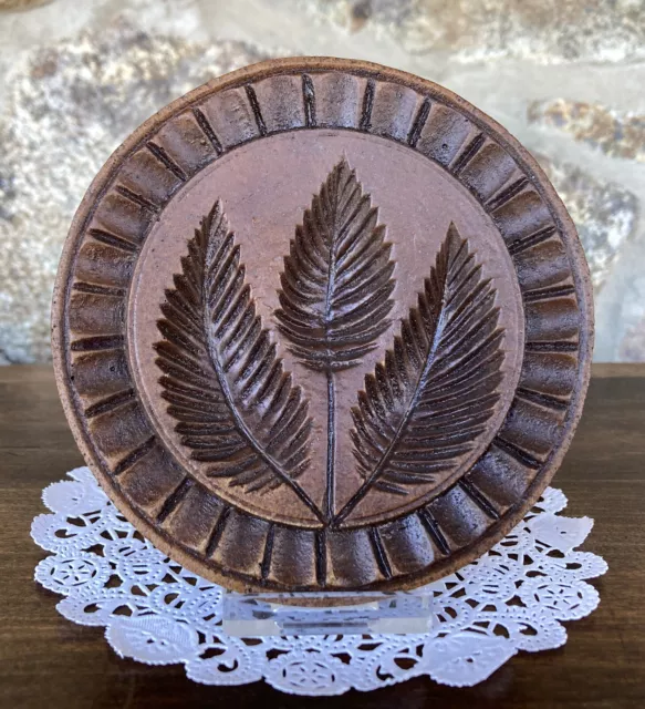 Buttermold Design Wall Plaque Butterstamp Workshop, 3 Leaves - TRINITY Mold - 4"