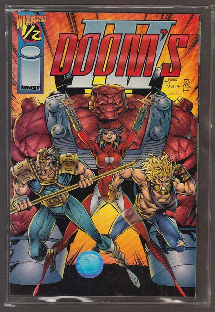 DOOM'S IV Wizard #1/2 Image comic book 12 1994 1st Printing bagged + COA