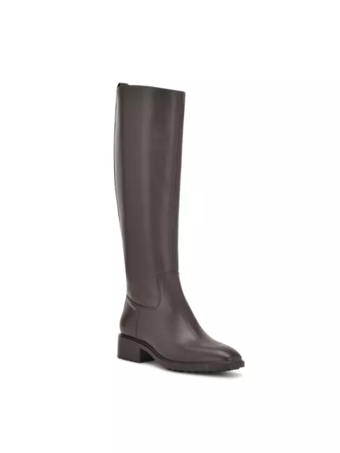 NINE WEST Womens Brown Pull Tab Barile Square Toe Block Heel Riding Boot 11 M
