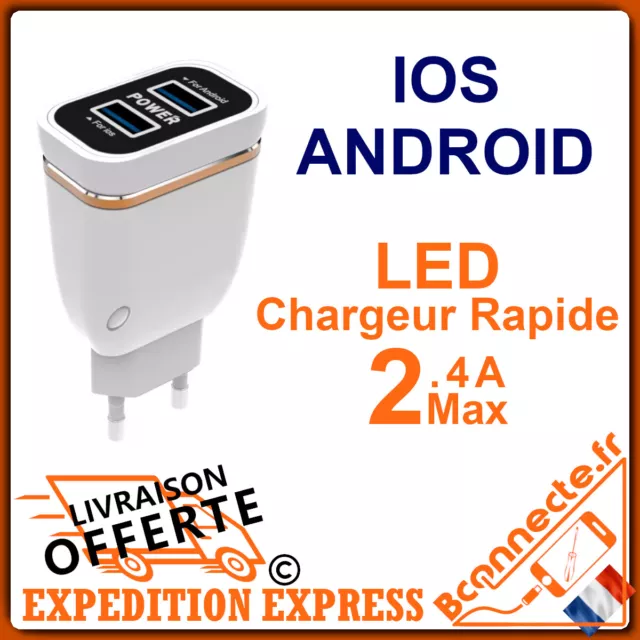 CHARGEUR ADAPTATEUR RAPIDE POUR iPhone 11 12 13 14 Pro XS Max X XR 8 7 6 SE 2022