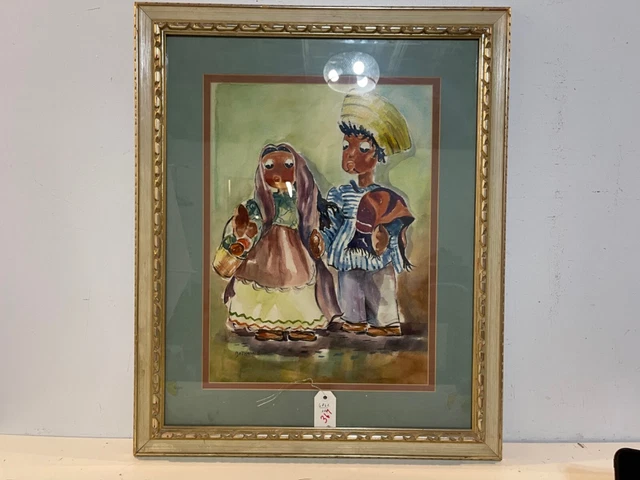 Vintage “The Nutman” Colored Lithograph Framed 11/250 Signed Seymour Rosenthal
