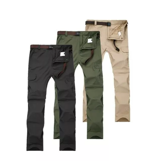 Men Outdoor Pants Hiking Trousers Quick Dry Removable Waterproof Climbing Casual