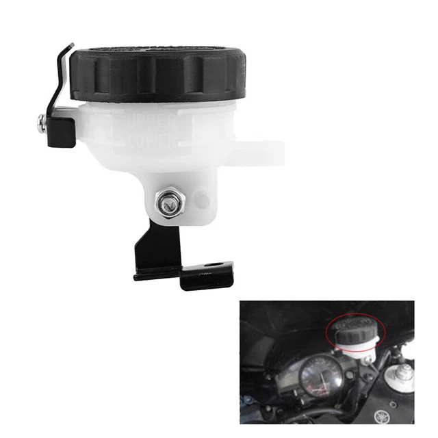 1PC Motorcycle Bike Brake Master Cylinder Fluid Oil Reservoir Tank Cup w/Bracket