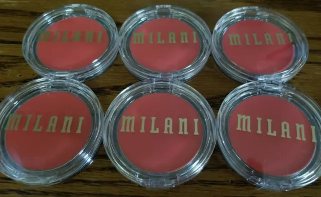 (6) MILANI CHEEK KISS CREAM BLUSH 120 CORAL CRUSH 0.21 oz