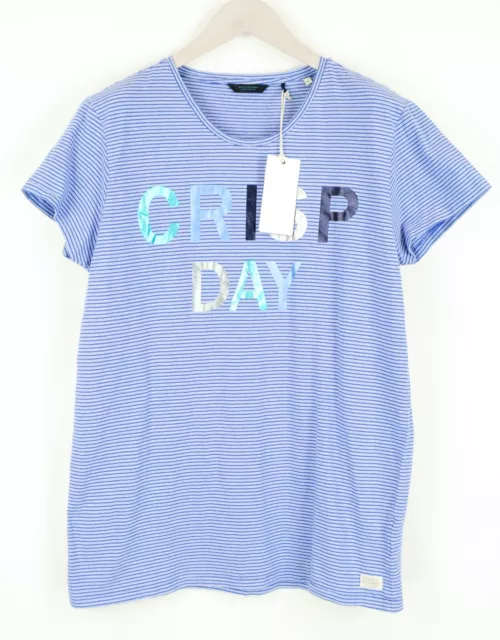 Scotch & Soda Ams Couture L Uomo T-Shirt Manica Corta a Righe Blu Puro Cotone
