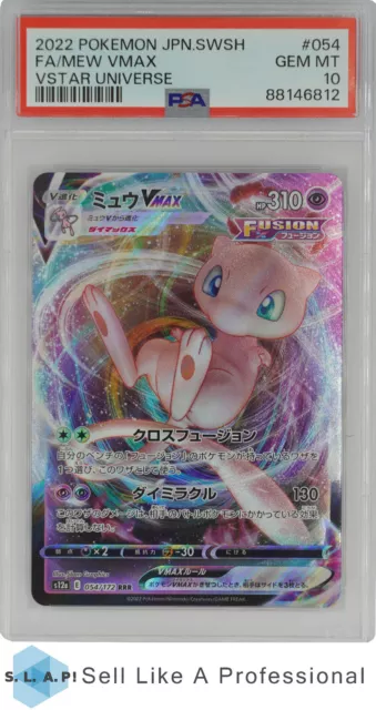 2022 Pokemon Japanese Sword & Shield Vstar Universe 054 Fa/Mew Vmax Psa 10