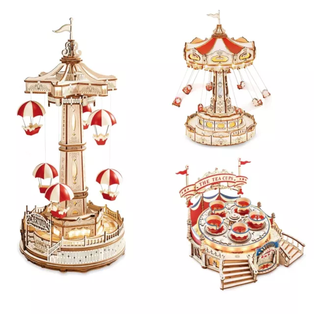 ROKR Amusement Park Series DIY Model Music Box 3D Wooden Puzzle Adult Xmas Gift