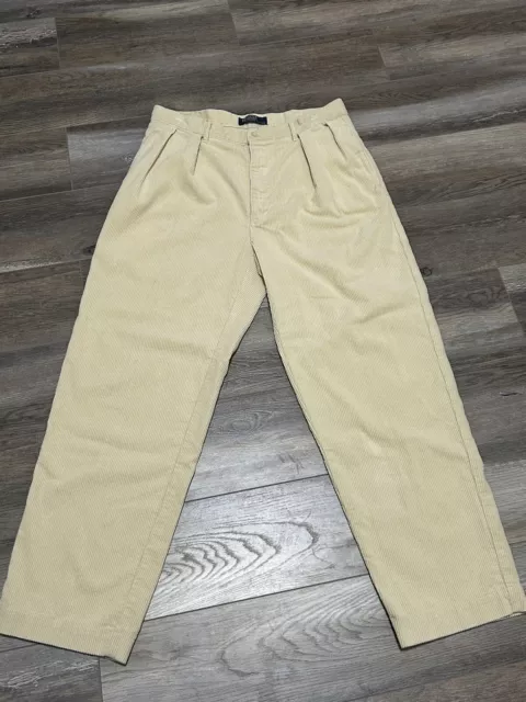 Polo Ralph Lauren Curduroy Pants Mens Size 34 X 36 Cotton Cream/tan Color