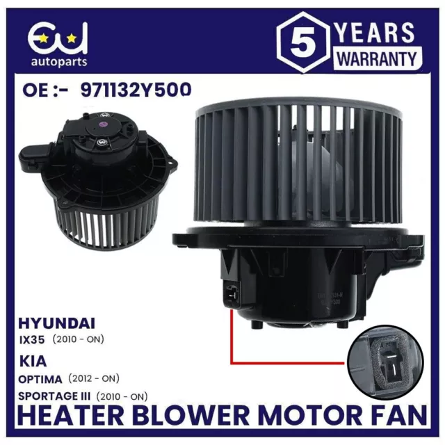 Heater Blower Motor Fan For Hyundai Ix35 Kia Optima Sportage 971132Y500