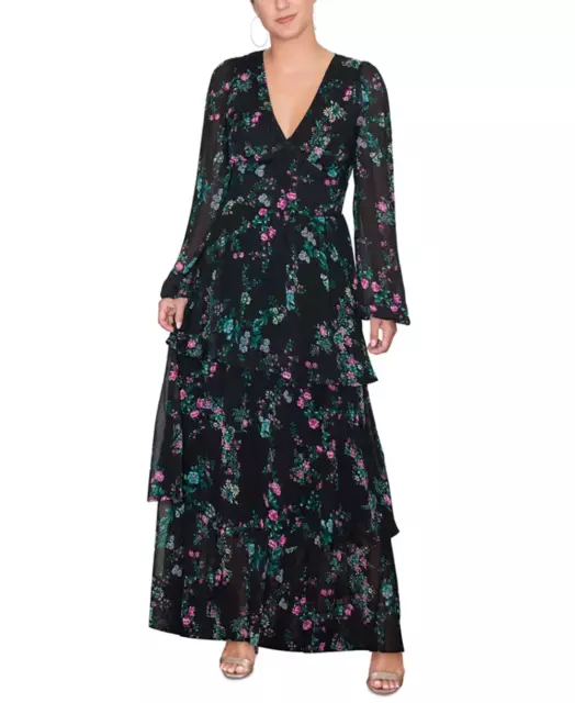 RACHEL Rachel Roy Women's Vira Floral-Print Chiffon Maxi Dress 3B 2067