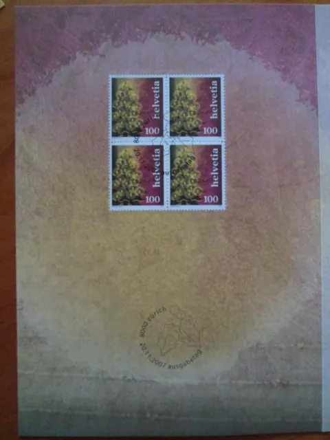 Briefmarken Schweiz 4er Block Wehnachten