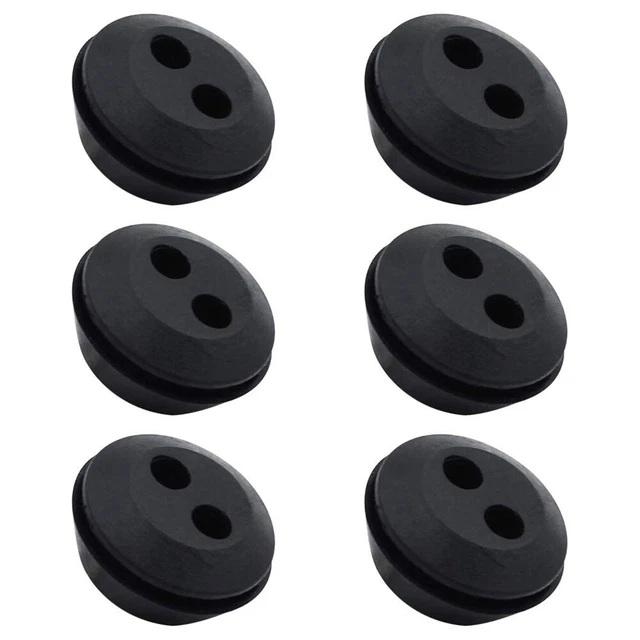 6 pz Grommet in gomma con guarnizione serbatoio carburante 2 fori per taglierine