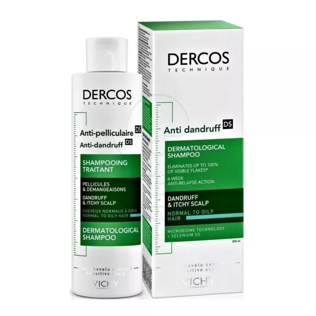 Vichy Dercos Anti-Dandruff Advanced Action Shampoo 200ml-Normal to Oily Hair