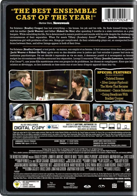 Silver Linings  - Playbook - Bradley Cooper, Jennifer Lawrence, Robert De Niro, 2