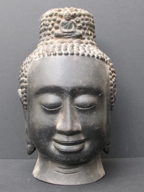 Tête de Bouddha en Bronze, Cambodge