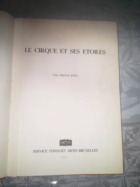 Le cirque et ses étoiles, Tristan Remy, Artis 1949 2