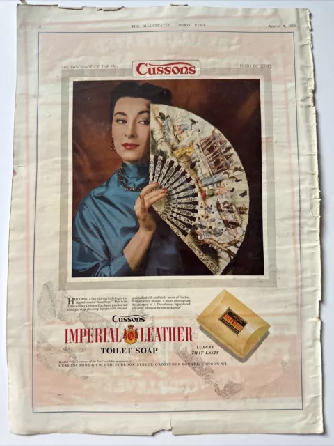 Vintage Magazine Advert Cussons Imperial Leather ￼ Soap 1954 Mancave advertising