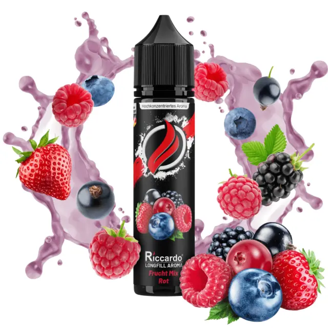 E Liquid - Riccardo - Frucht Mix Rot - 3 ml Longfill Aroma - ohne Nikotin