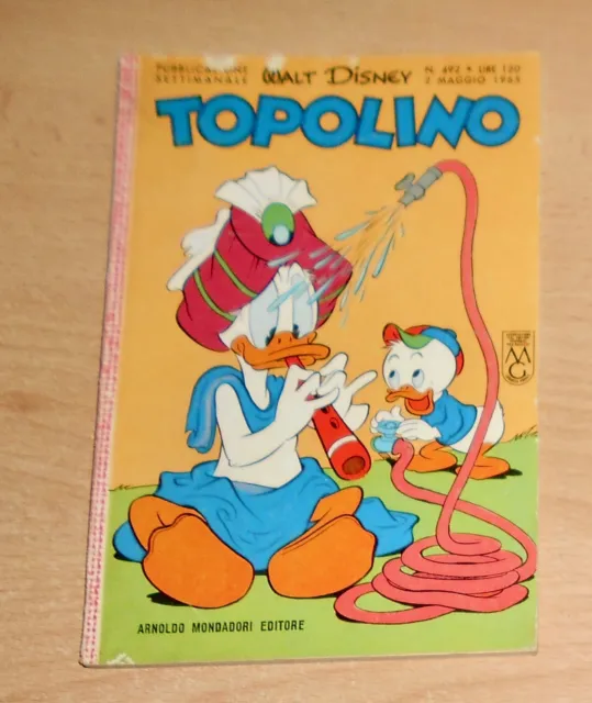Ed.mondadori  Serie  Topolino   N°  492  1965   Originale  !!!!!