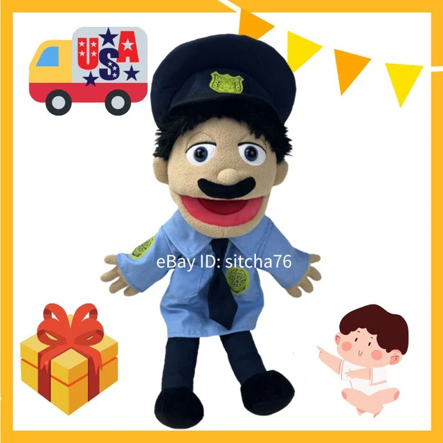 POLICE OFFICER COP Jeffy Hand Puppet Melissa and Doug Educational Role