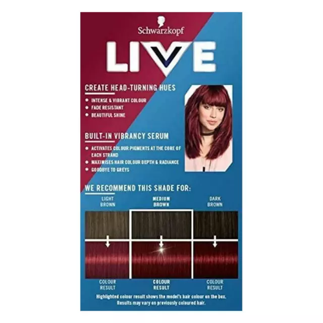 3x LIVE Tintura Per Capelli Permanente Rossa Passione, Colore Intenso 043 3