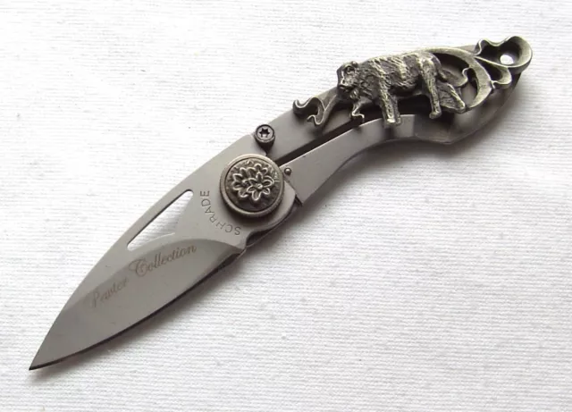 Schrade Pewter Collection Buffalo Büffel Einhandmesser Pocket Knife