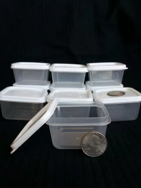 10 New Mini Clear Plastic Small Boxes with Lid Container Storage Craft Gadgets
