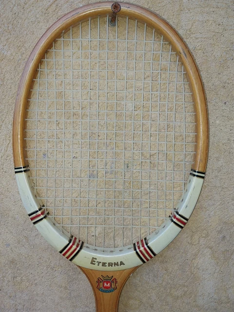 Raquette De Tennis Vintage En Bois - GBL Prima - Cadre Rare 70x29 Cm