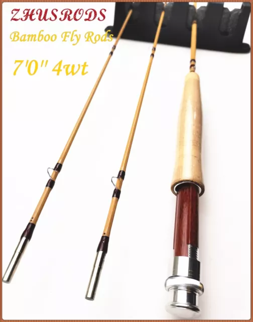 ZHUSRODS BAMBOO Fly Rods 7' 0 4wt/2 section / 2 Tips/Fishing Rods $177.00  - PicClick