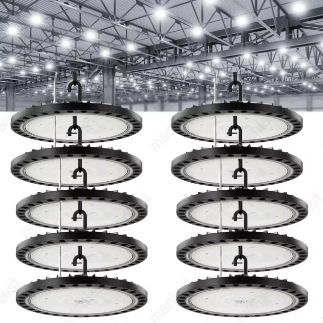 10 Pack 100W UFO Led High Bay Light Factory Warehouse Commercial Led Shop Light